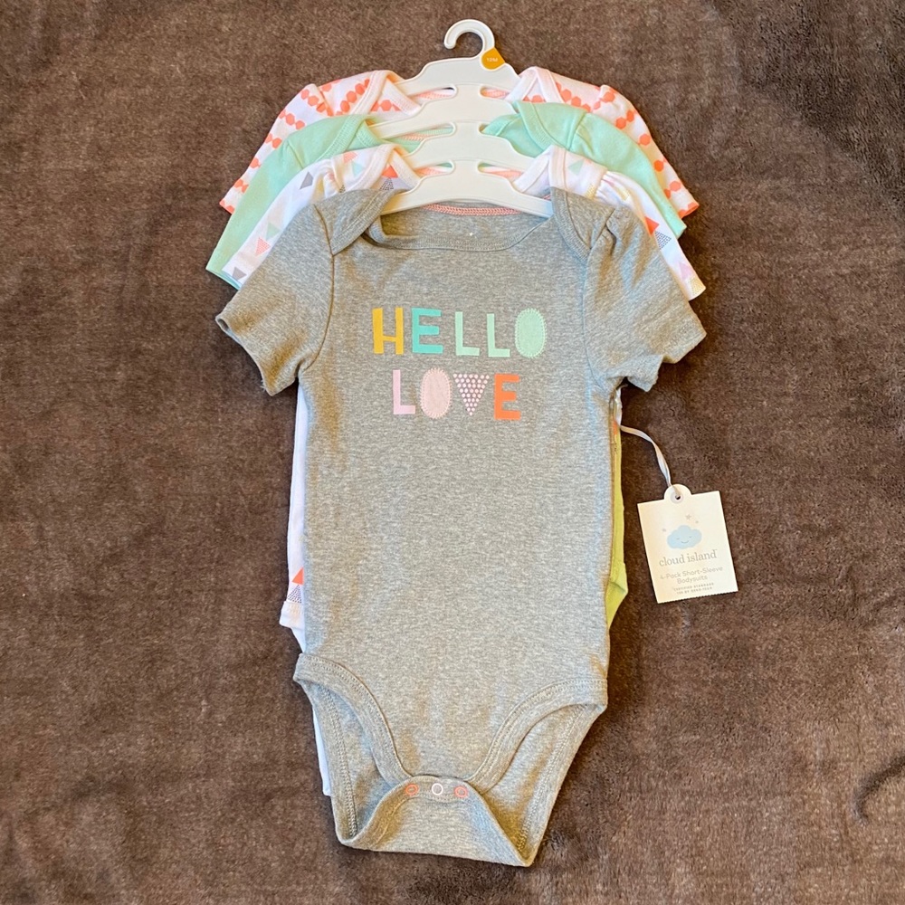 *SOLD* Set of 4 Short-Sleeve Onesies
